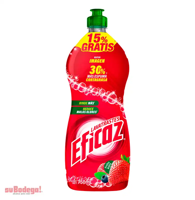 Detergente Eficaz Frutos Rojos 750 ml