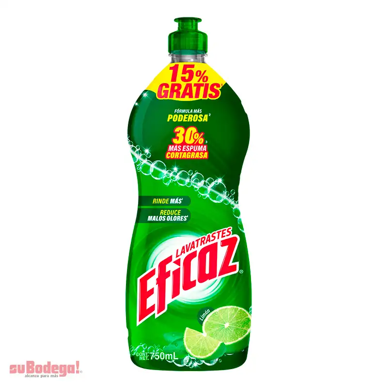 Detergente Eficaz Limón 750 ml