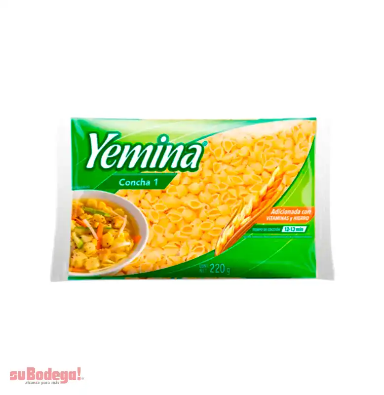 Pasta Yemina Concha Número 1 Mas Producto 220 Gr.