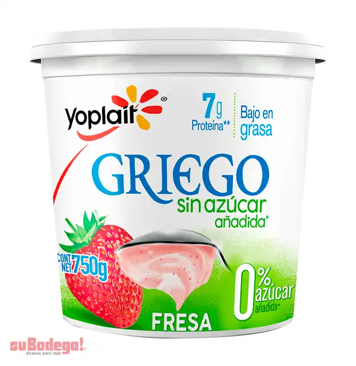Yoghurt Yoplait Griego Fresa 0% Azucar 750 Gr.