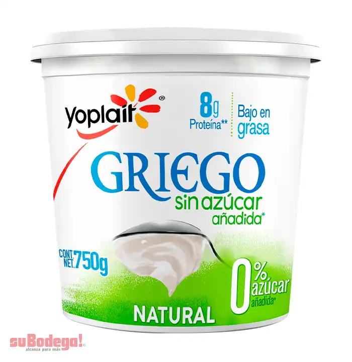 Yoghurt Yoplait Griego Natural 0% Azucar 750 Gr.