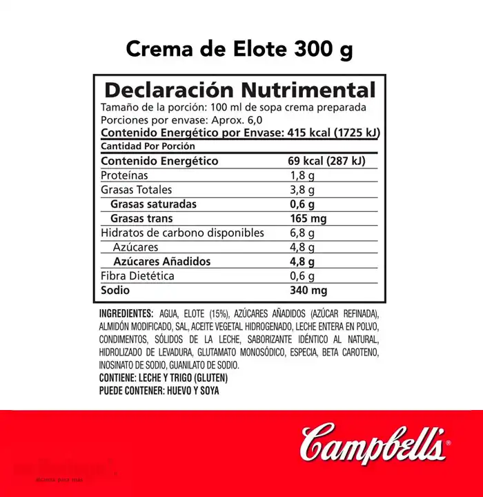 Sopa Campbells Crema Elote 310 gr. | suBodega! alcanza para más