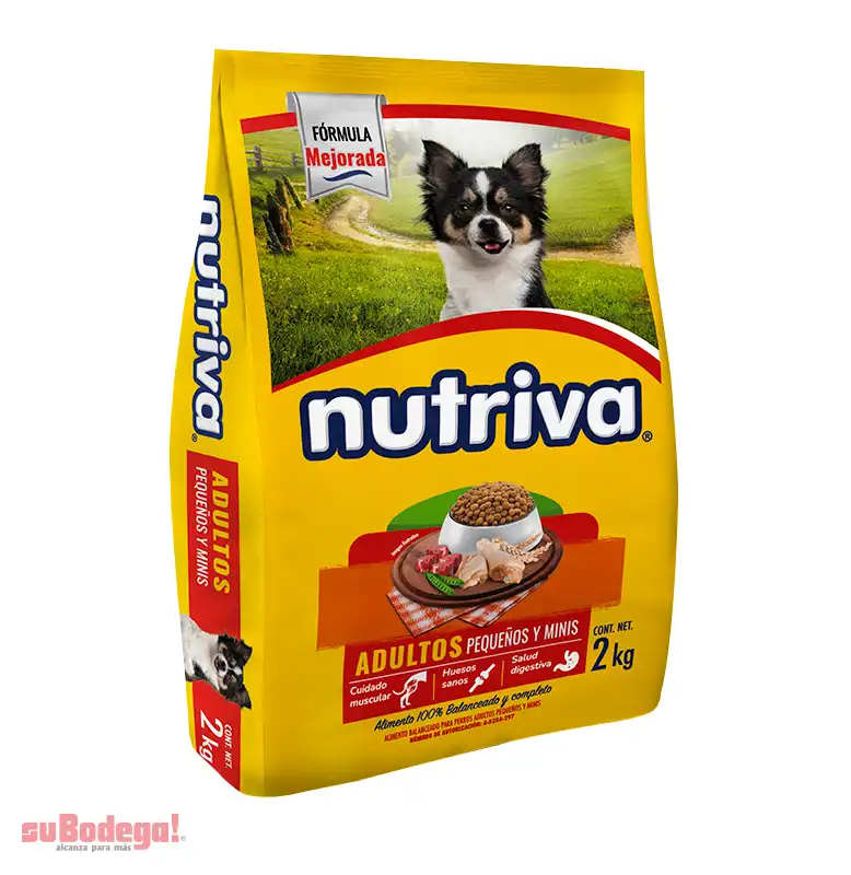 Alimento Nutriva Perro Razas Pequeñas y Minis Adulto 2 kg