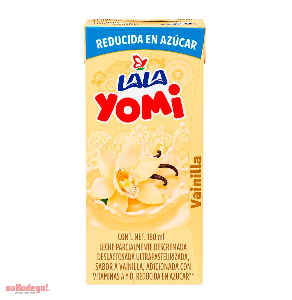 Leche Lala Yomi Vainilla Reducida En Azúcar 180 ML.