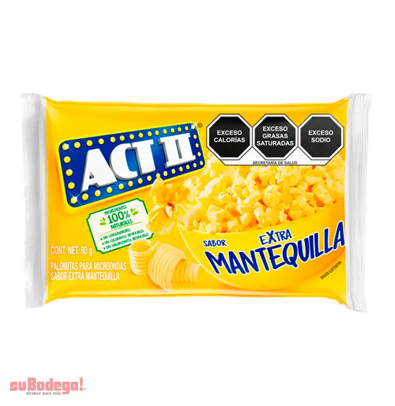 Palomitas ACT II Extra Mantequilla 80 gr.