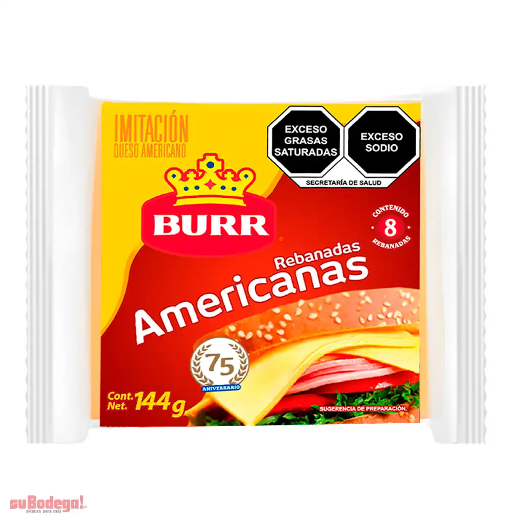 Queso amarillo americano Burr 144 g