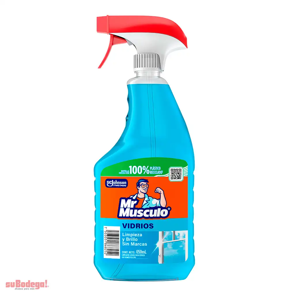 Limpiador MR. Musculo Windex Vidrios 650 ML.
