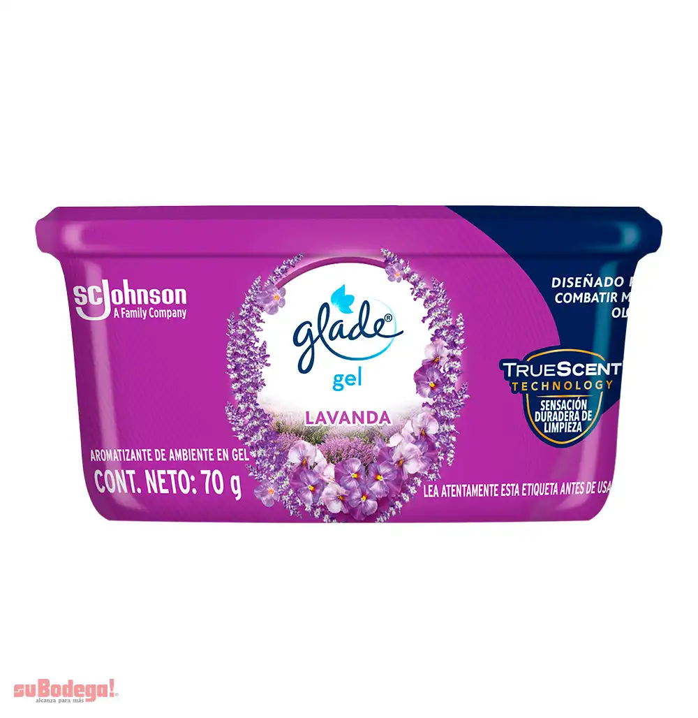 Aromatizante Glade Gel Lavanda 70 GR.