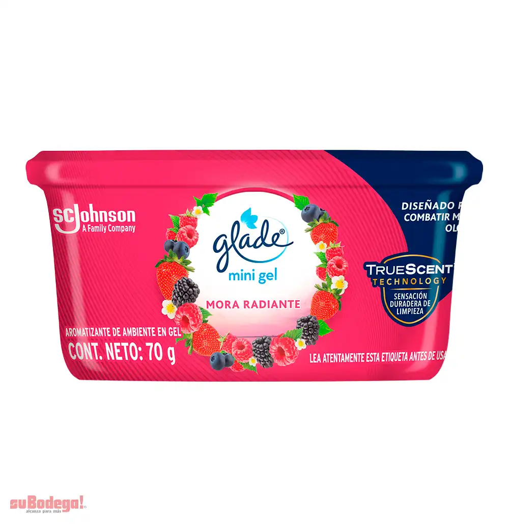 Aromatizante Glade Gel Mora Radiante 70 GR.