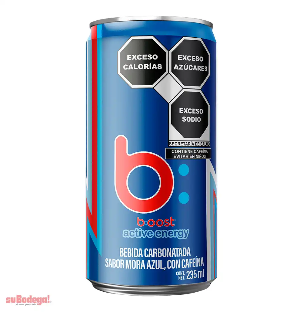 Bebida Energetica Boost Mora Azul 235 ML.
