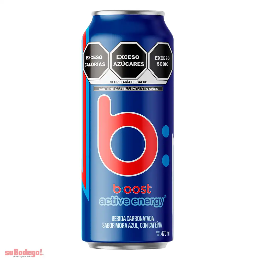 Bébidas Energéticas Boost Mora Azul 470 ML.