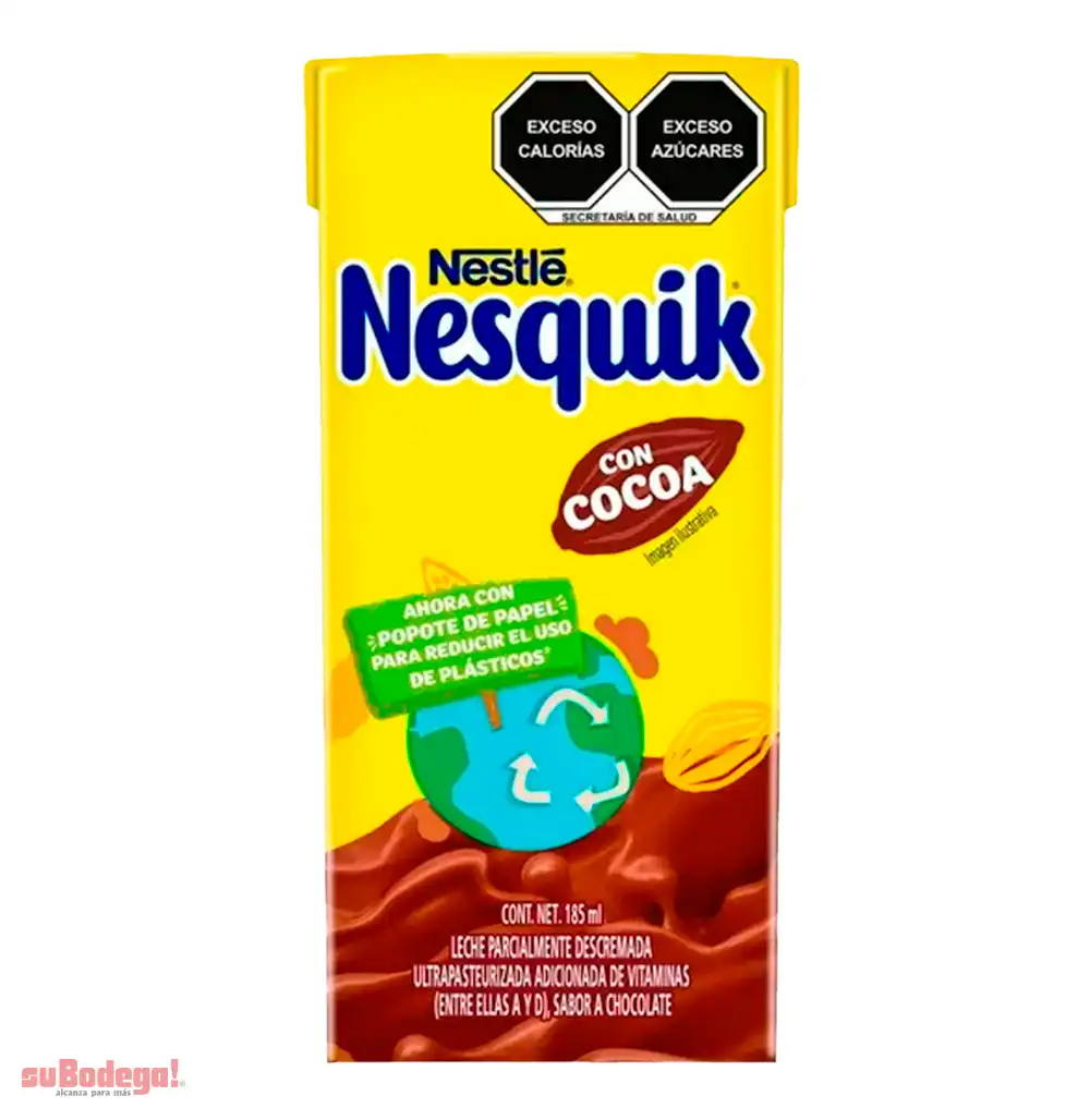 Bebida Nesquik Chocolate Tetra Brick 185 ML.