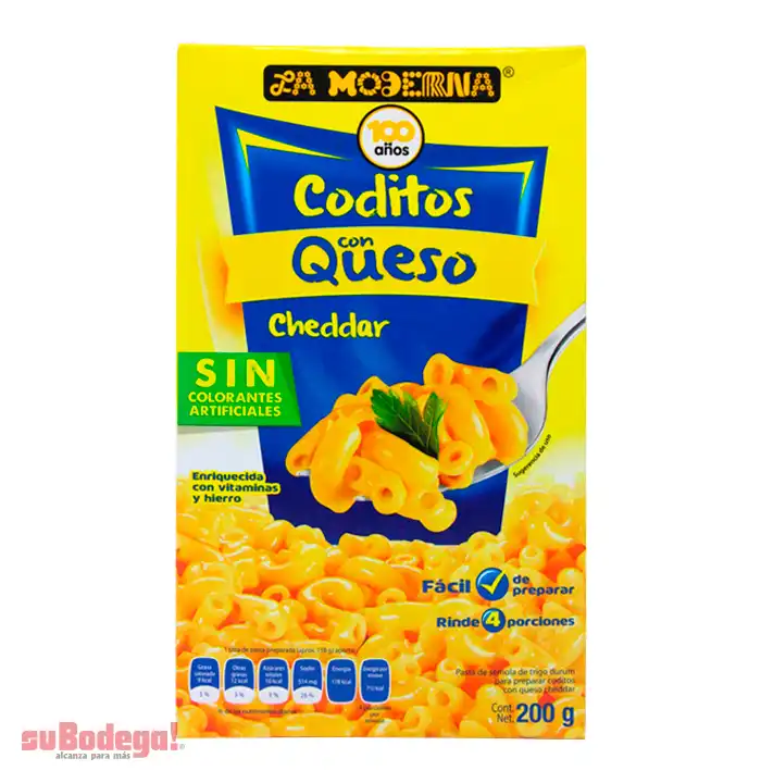 Pasta La Moderna Codito Queso 200 gr.