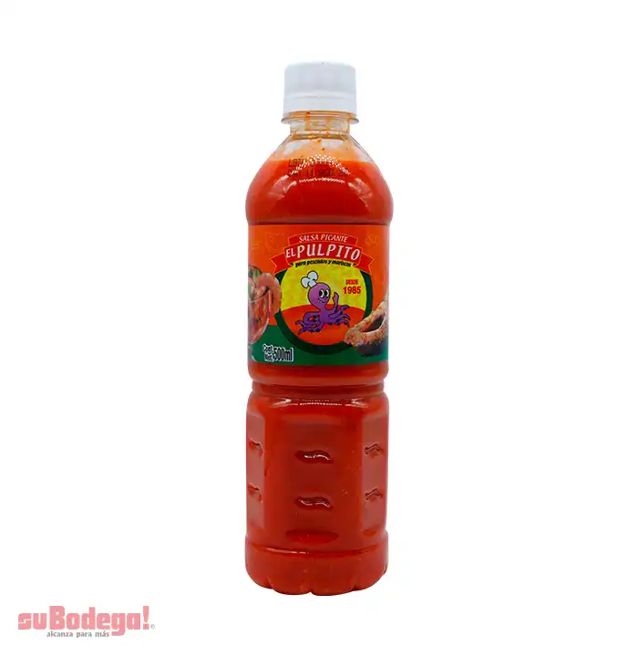 Salsa Picante Roja El Pulpito 500 ml.