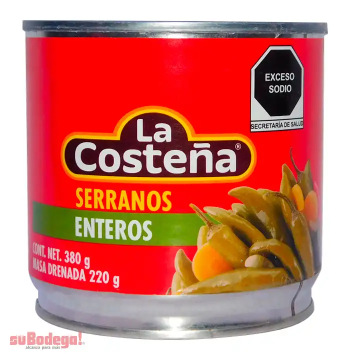 Chiles Serranos La Costeña 380 gr.