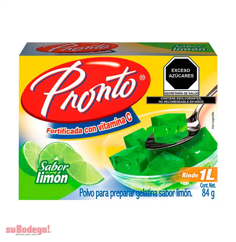 Gelatina Pronto Limón 84 gr.