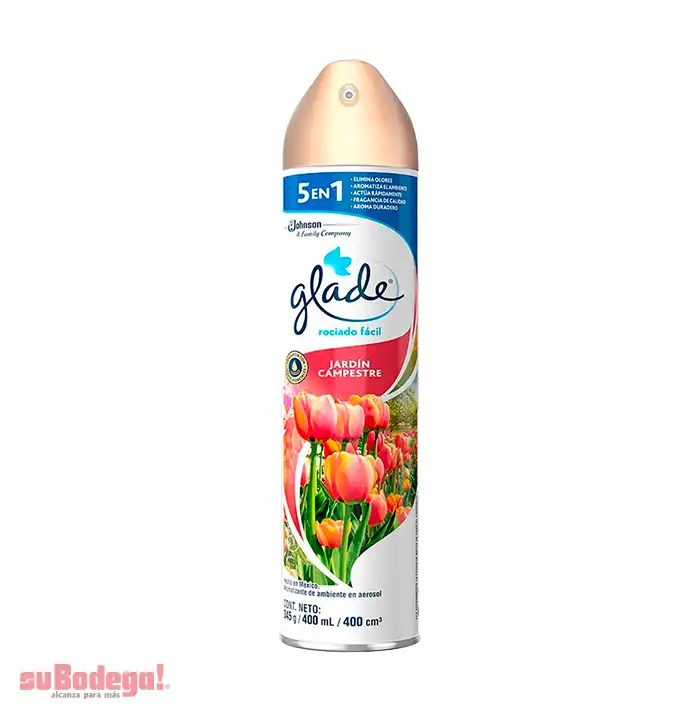 Aromatizante Glade Jardín Campestre Aerosol 400 ml.