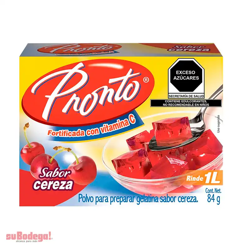 Gelatina Pronto Cereza 84 gr.