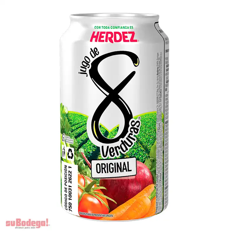 Jugo Herdez 8 Verduras Lata 335 ml.