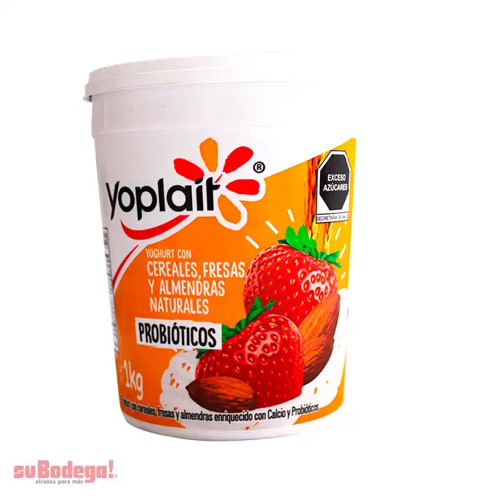 Yoghurt Yoplait Fresa Almendra y Cereales 1 kg.